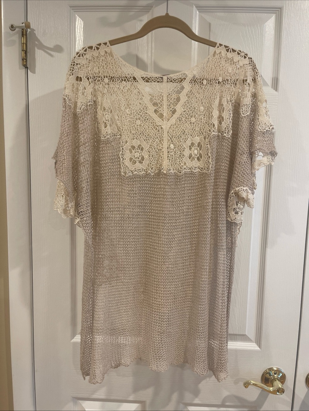 Free People Cream Crochet Lace Tunic - Picture 3 of 3